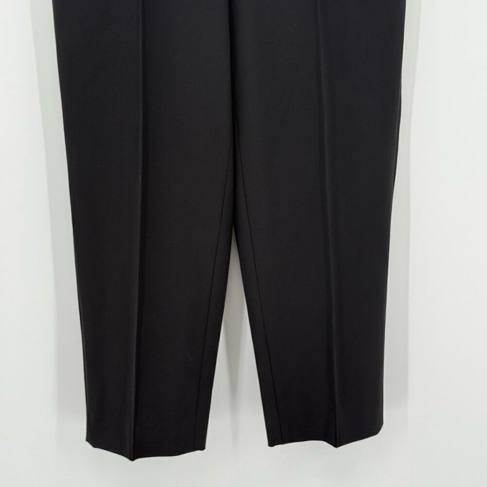 Vince Pintuck Tapered Trouser Pants Cropped Pockets Women 12 Black Office NWT - Picture 5 of 11